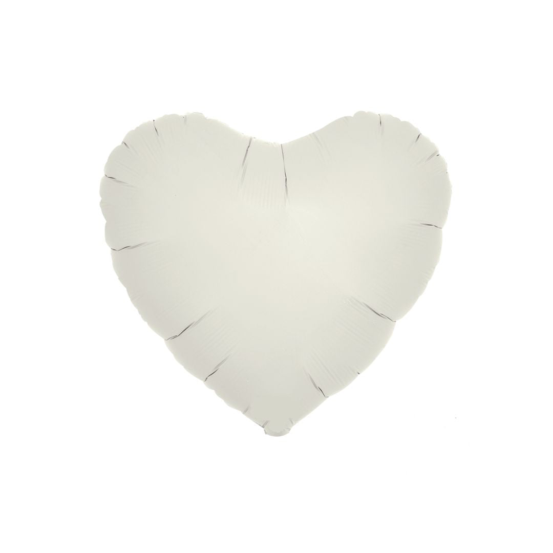 Cloud Grey Foil Heart Balloon - Remarkable Parties