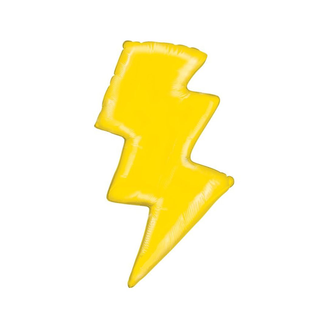 Giant Lightening Bolt Shape Foil Balloon - Remarkable Parties