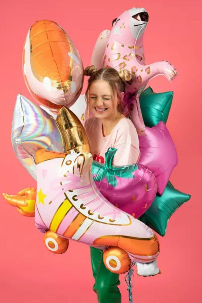 Giant Pink Roller Skate Balloon - Remarkable Parties