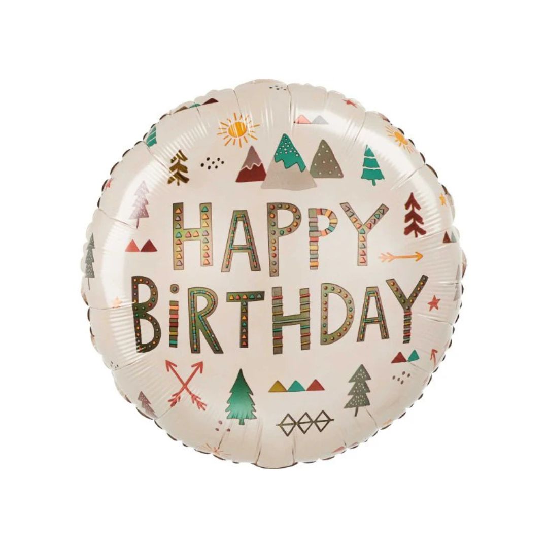 Outdoor adventure happy birthday foil balloon - Remarkable Parties