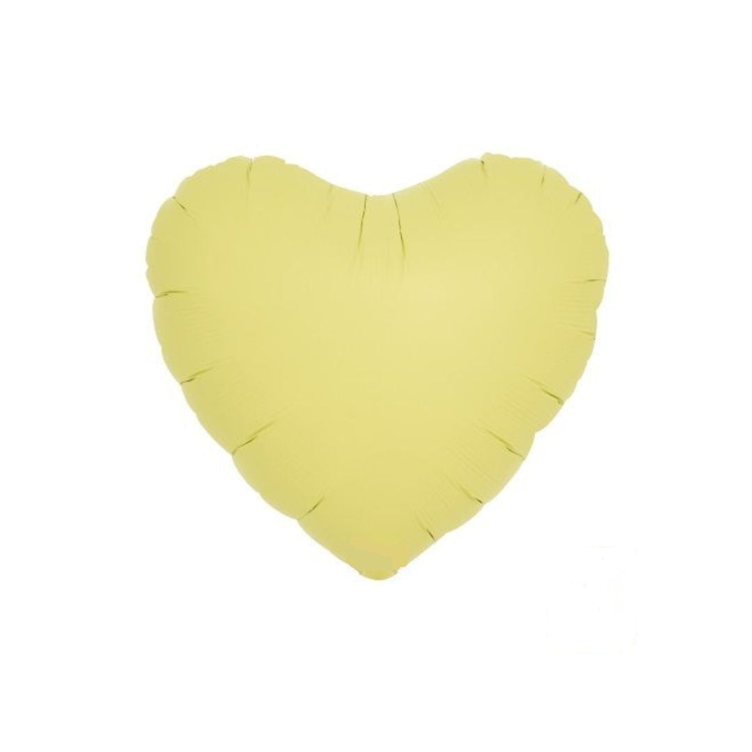 Pastel Yellow foil heart balloon 35m - Remarkable Parties