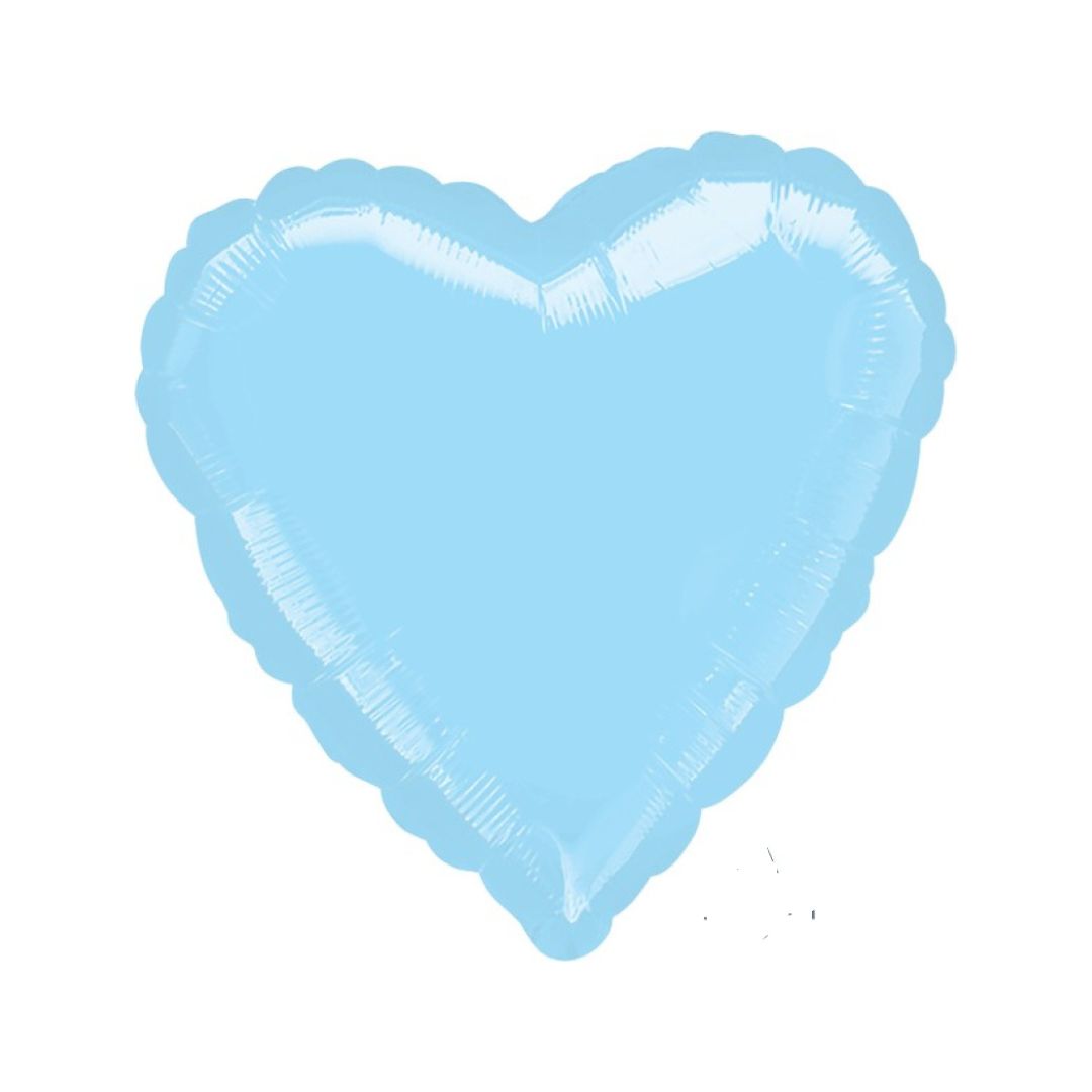 Pale Blue Foil Heart Balloon- Remarkable Parties