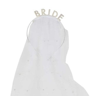 Pearl Bride Headband & Veil- remarkable parties