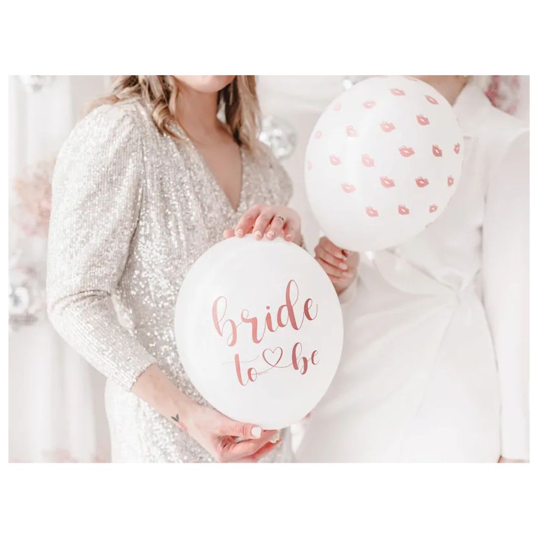 Pink & White Bride to Be 30cm balloons - Remarkable Parties