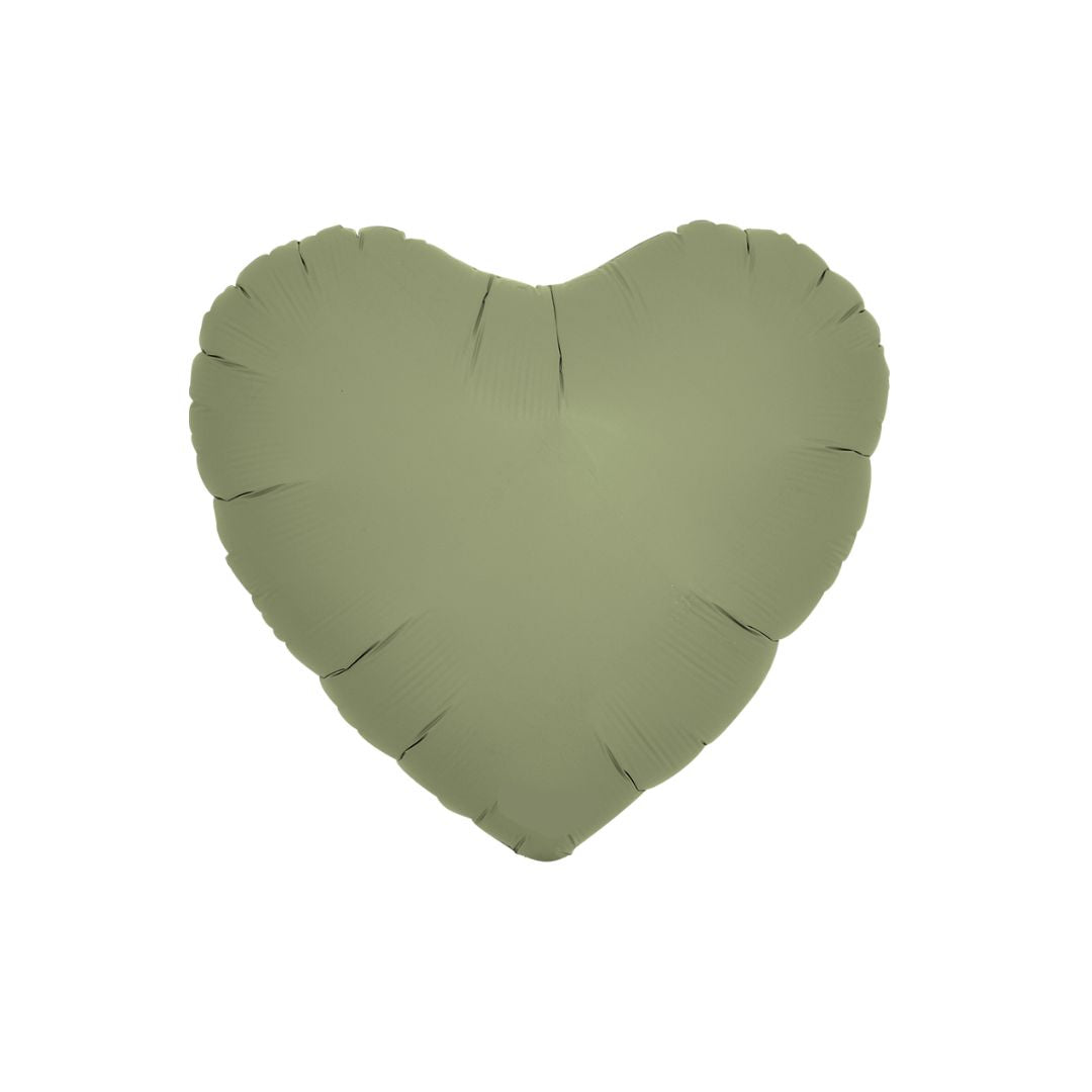 Sage Green Foil Heart Balloon 35cm - Remarkable Parties