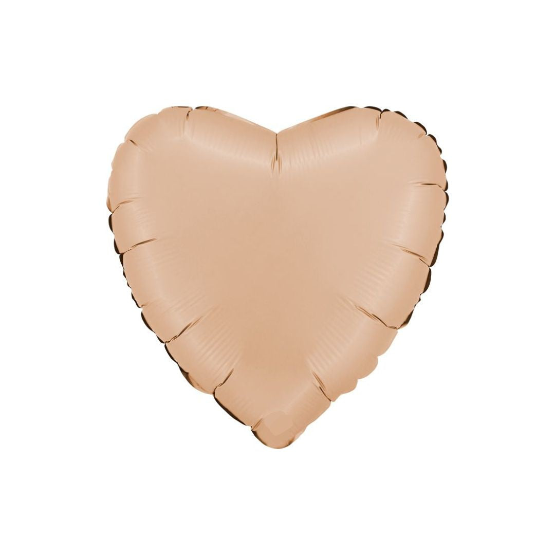 Satin Nude Foil Heart Balloon 46cm - Remarkable Parties