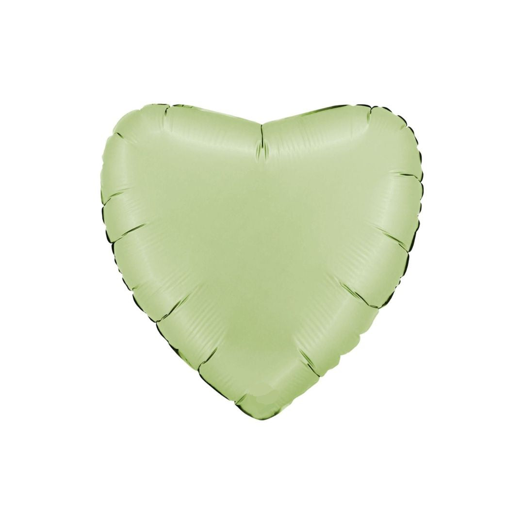 Satin Olive Green Foil Heart Balloon 46cm - Remarkable Parties
