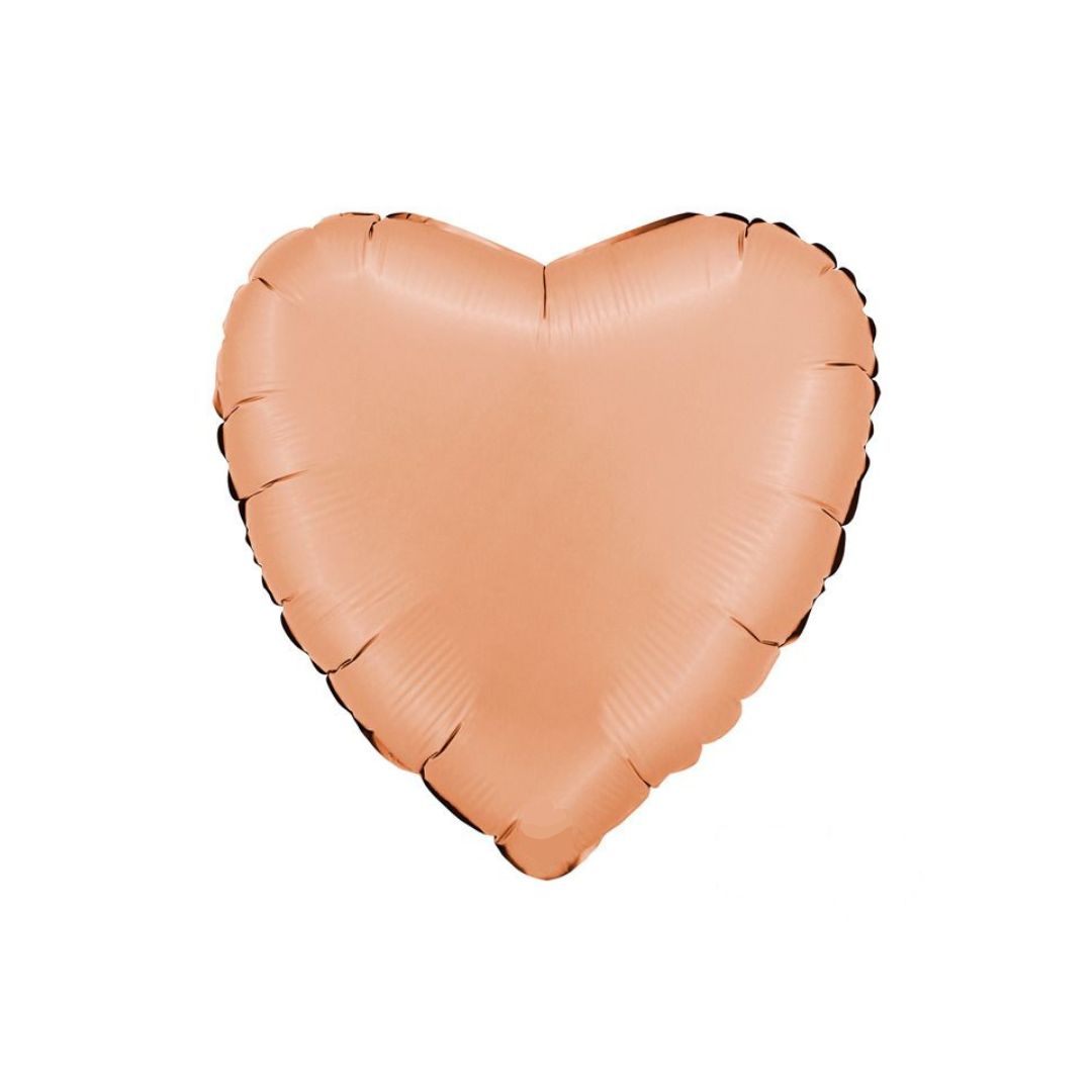 Satin Peach Foil Heart Balloon 46cm - Remarkable Parties